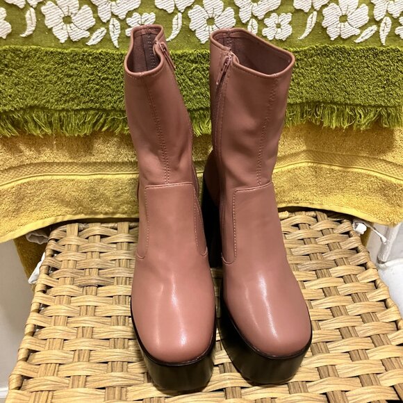 *NEVER WORN!* Jeffrey Campbell MEXIQUE-2 Platform Boots in Blush, 8.5. HAWT! - Picture 3 of 12